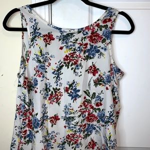 White Flowy Floral Shirt